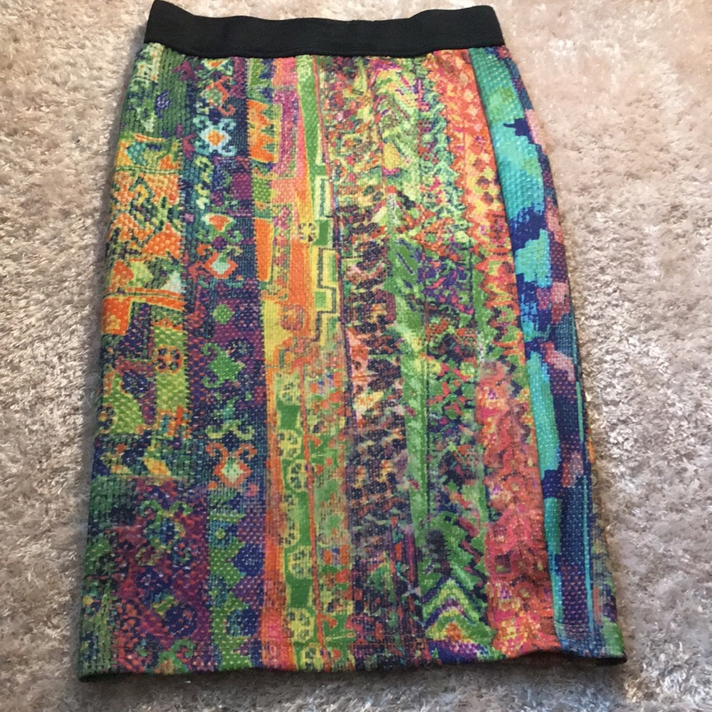 Colorful pencil skirt